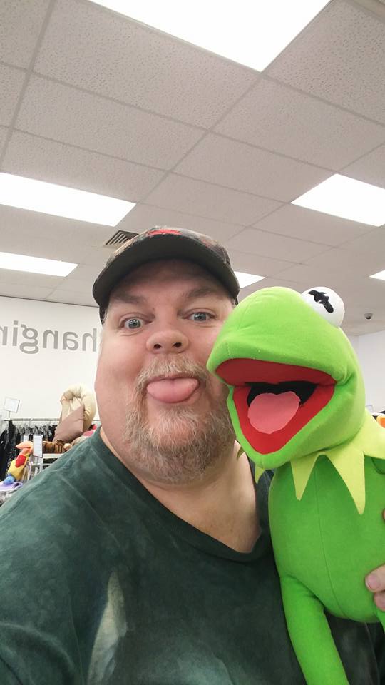 took a selfie today in case you wanted to now what I looked like I am the Green one on the right the one on the Left is my Dummie.