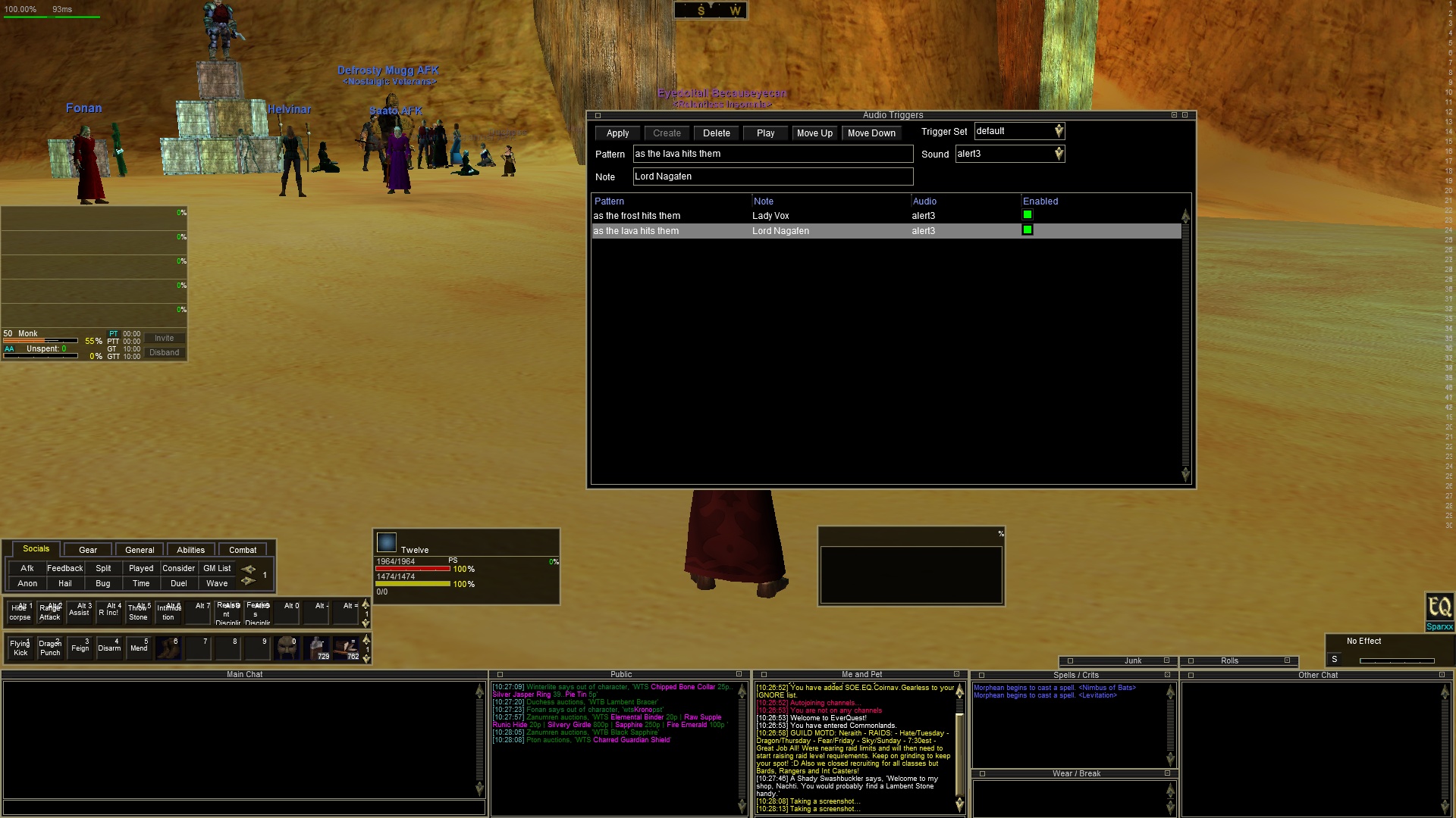 GINA and Audio Triggers Kill Mode in Everquest on Custom Server